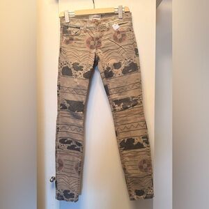 Current/Elliott Aztec Tribal Skinny Ankle Jeans – Size 24
